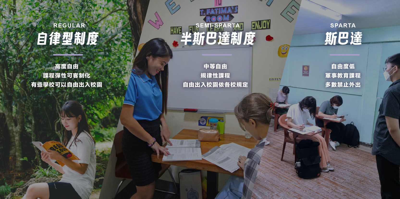 菲律賓遊學三大制度解析|斯巴達、半斯巴達、自律型 - 內文圖片